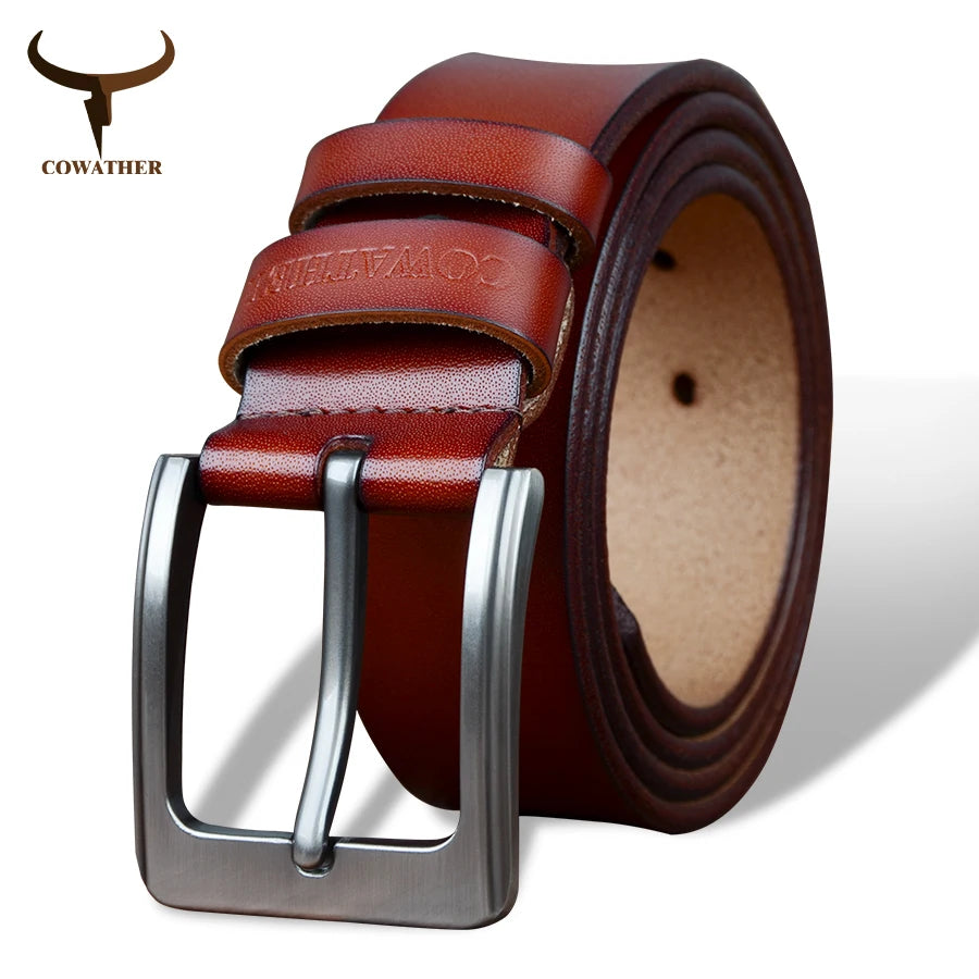 Ceinture En Cuir Marron Homme