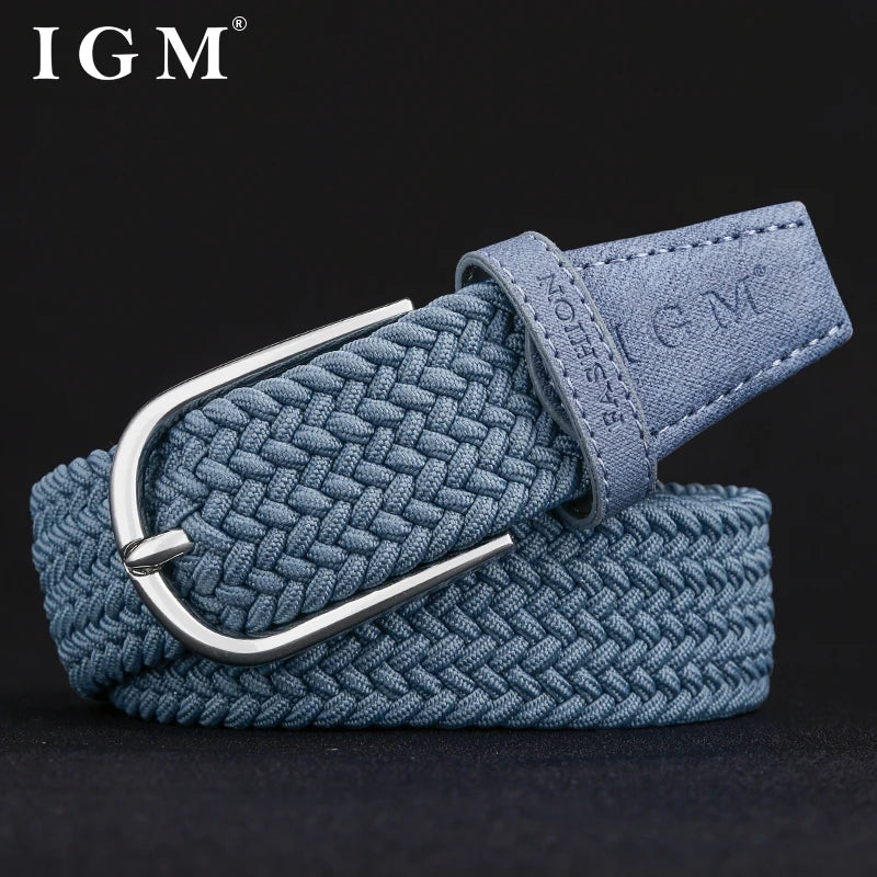 Ceinture Tressée Bleue