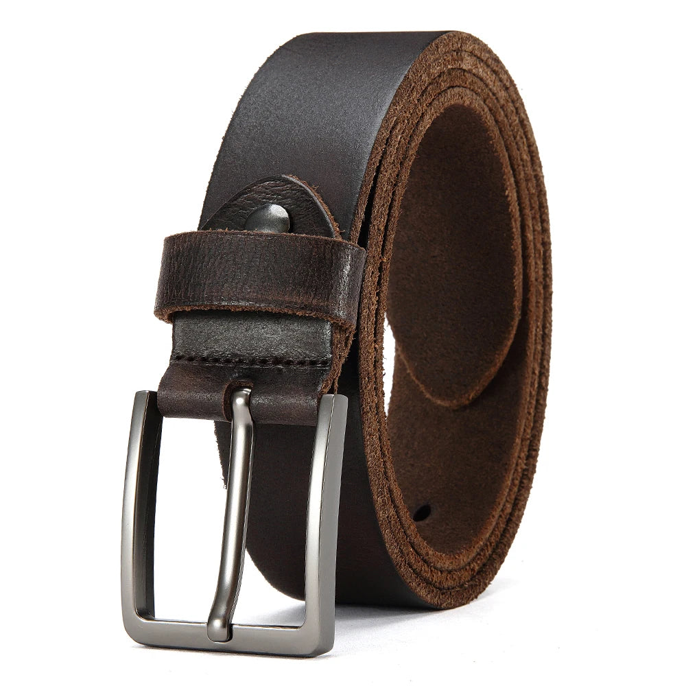 Ceinture Premium En Cuir Véritable Camel De Luxe Homme