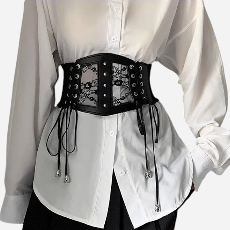 Ceinture Corset Cuir | 66 cm - 85 cm Elastique