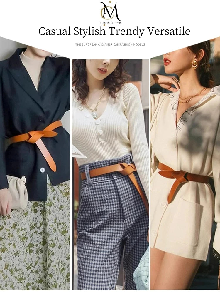 Ceinture Fine à Nouer Femme