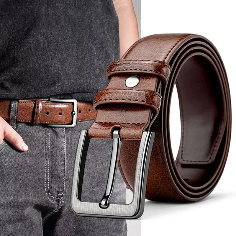 Ceinture Cuir Vernis Noir Homme