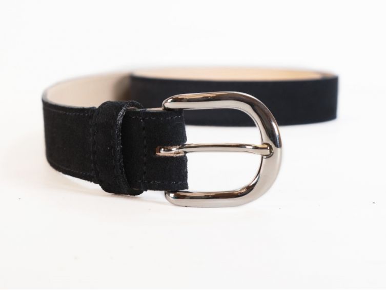 Ceinture Daim Noir Femme